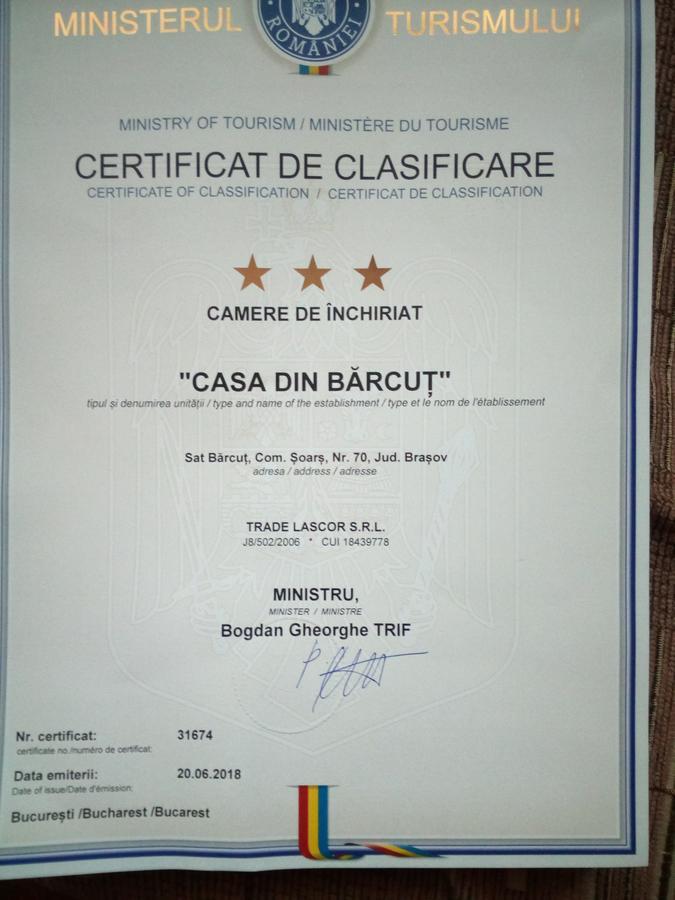 בית הארחה Casa Din Barcut מראה חיצוני תמונה